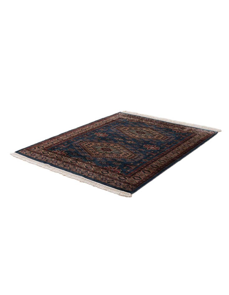 Detail image of  4' 3 x 5' 6  Hand Knotted Bokhara Oriental Wool Rug