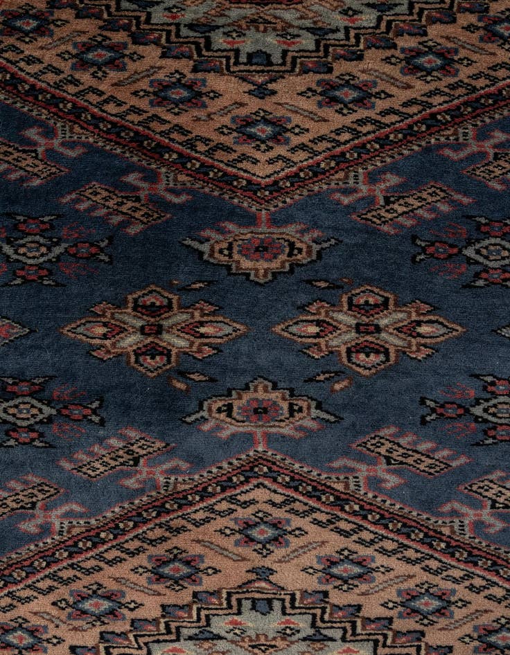 Detail image of  4' 3 x 5' 6  Hand Knotted Bokhara Oriental Wool Rug