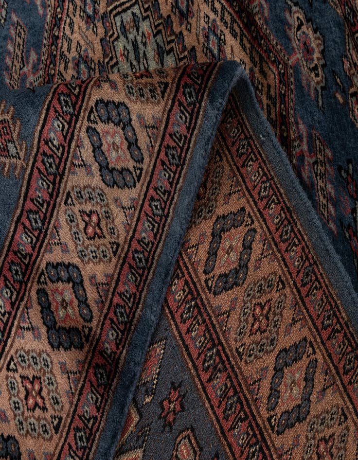 Detail image of  4' 3 x 5' 6  Hand Knotted Bokhara Oriental Wool Rug