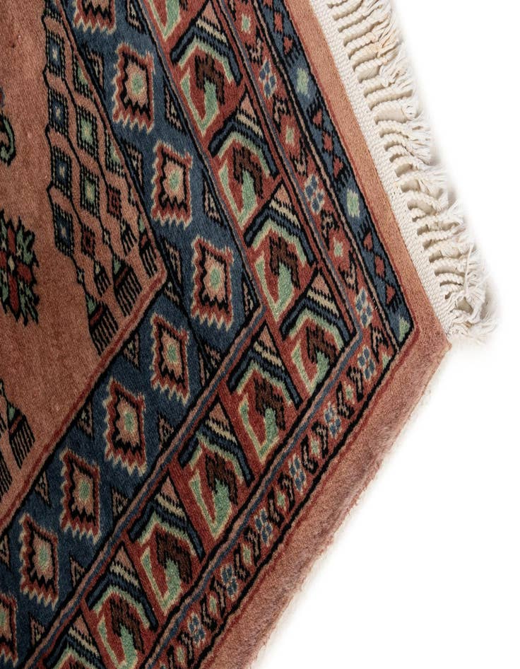 Detail image of  4' 3 x 6'  Hand Knotted Bokhara Oriental Wool Rug