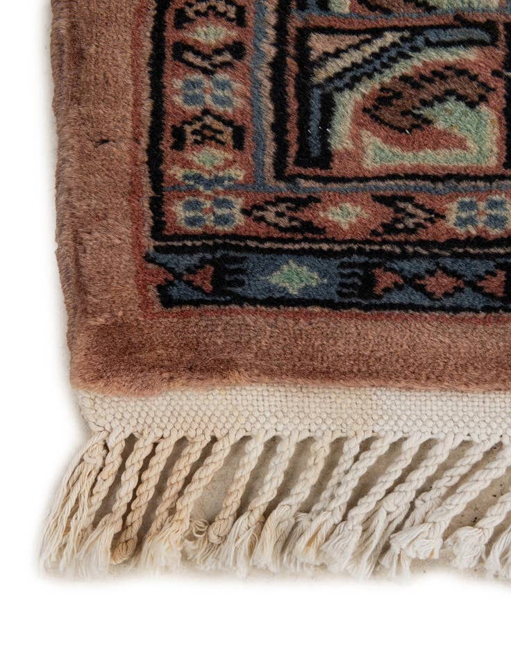 Detail image of  4' 3 x 6'  Hand Knotted Bokhara Oriental Wool Rug