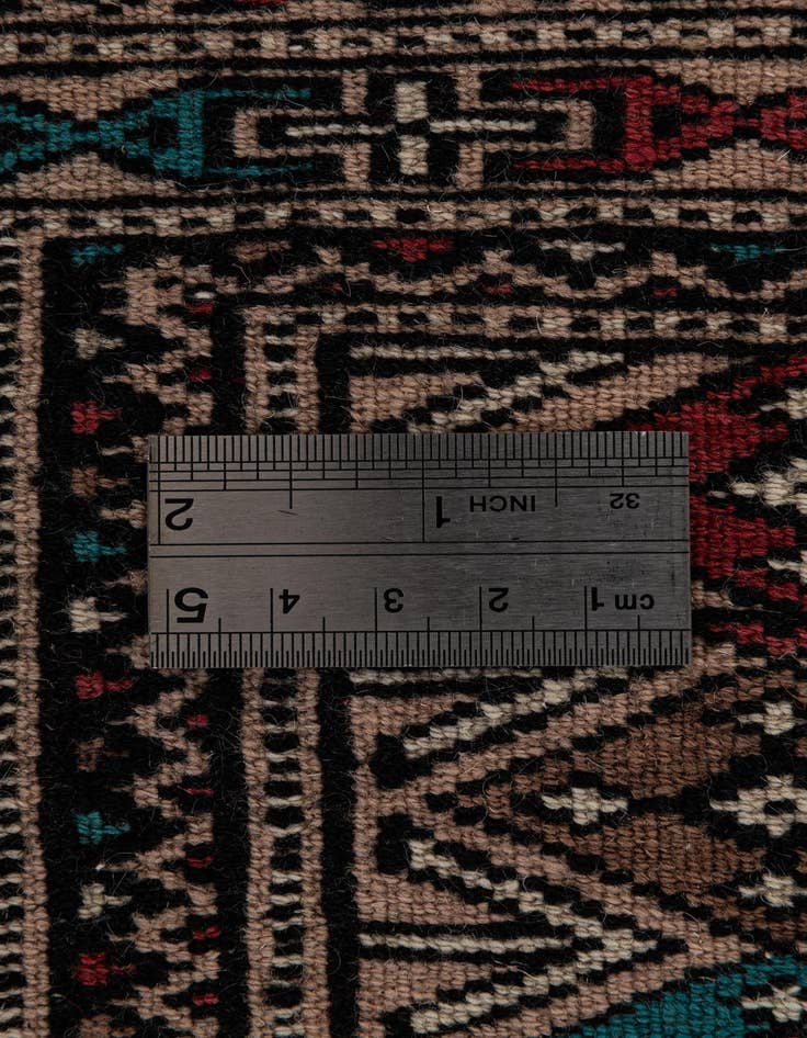 Detail image of  4' 3 x 5' 10  Hand Knotted Bokhara Oriental Wool Rug