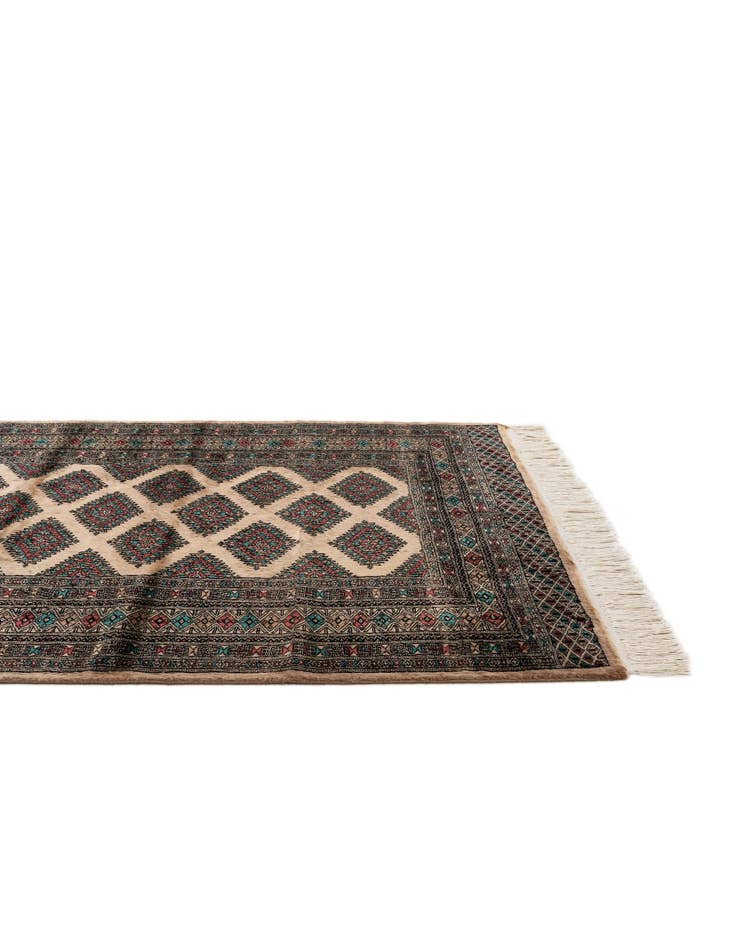 Detail image of  4' 3 x 5' 10  Hand Knotted Bokhara Oriental Wool Rug