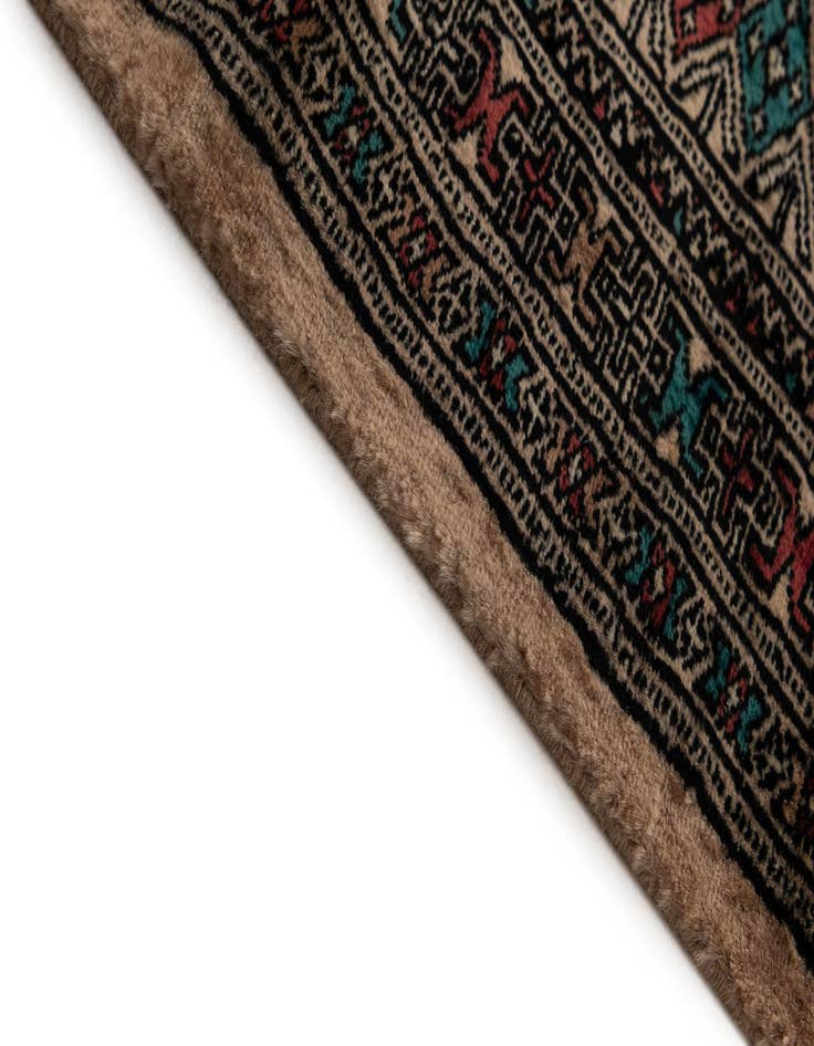 Detail image of  4' 3 x 5' 10  Hand Knotted Bokhara Oriental Wool Rug