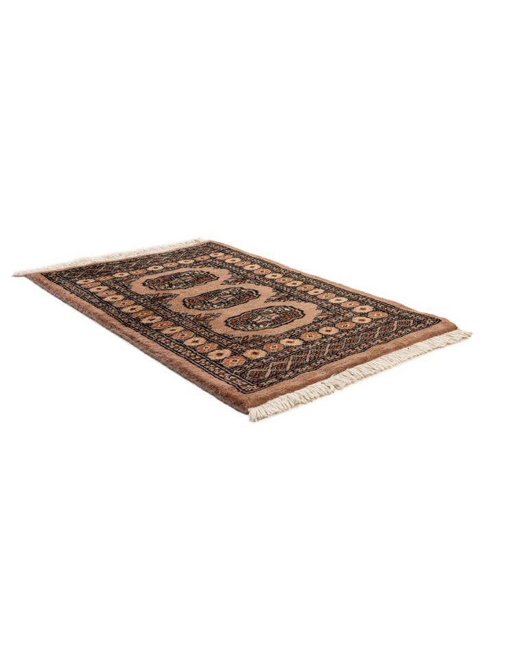 Detail image of  2' 1 x 3' 2  Hand Knotted Bokhara Oriental Wool Rug