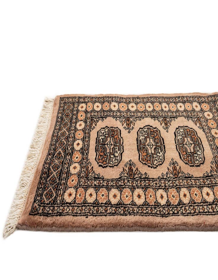 Detail image of  2' 1 x 3' 2  Hand Knotted Bokhara Oriental Wool Rug