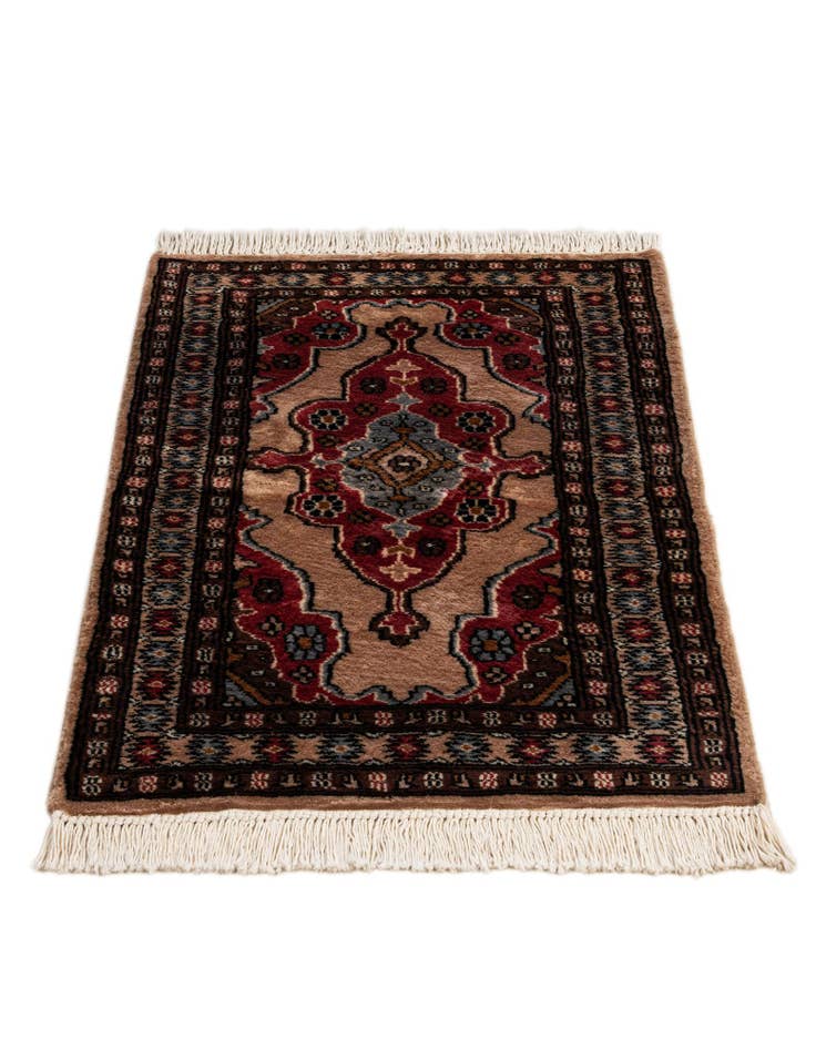 Detail image of  2' 2 x 3' 3  Hand Knotted Bokhara Oriental Wool Rug