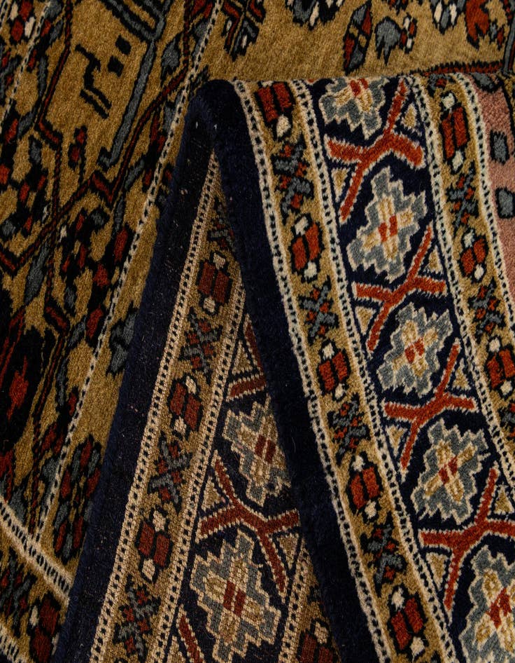Detail image of  2' 9 x 4' 2  Hand Knotted Bokhara Oriental Wool Rug