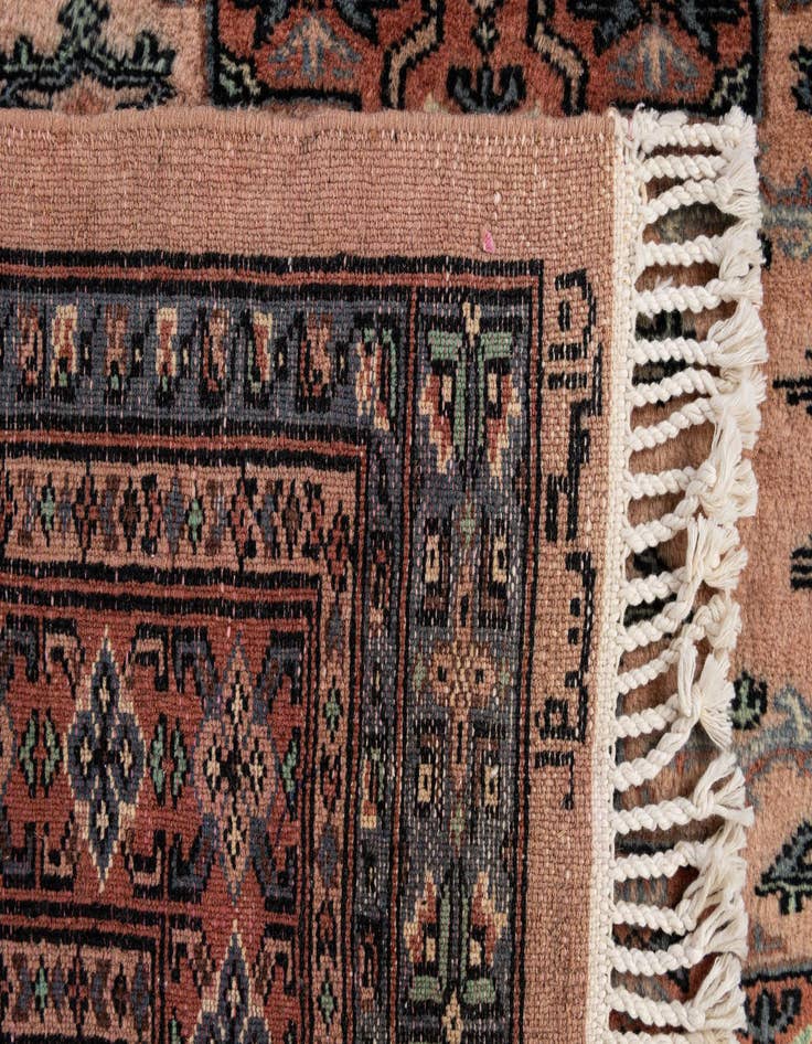 Detail image of  4' 4 x 5' 5  Hand Knotted Bokhara Oriental Wool Rug