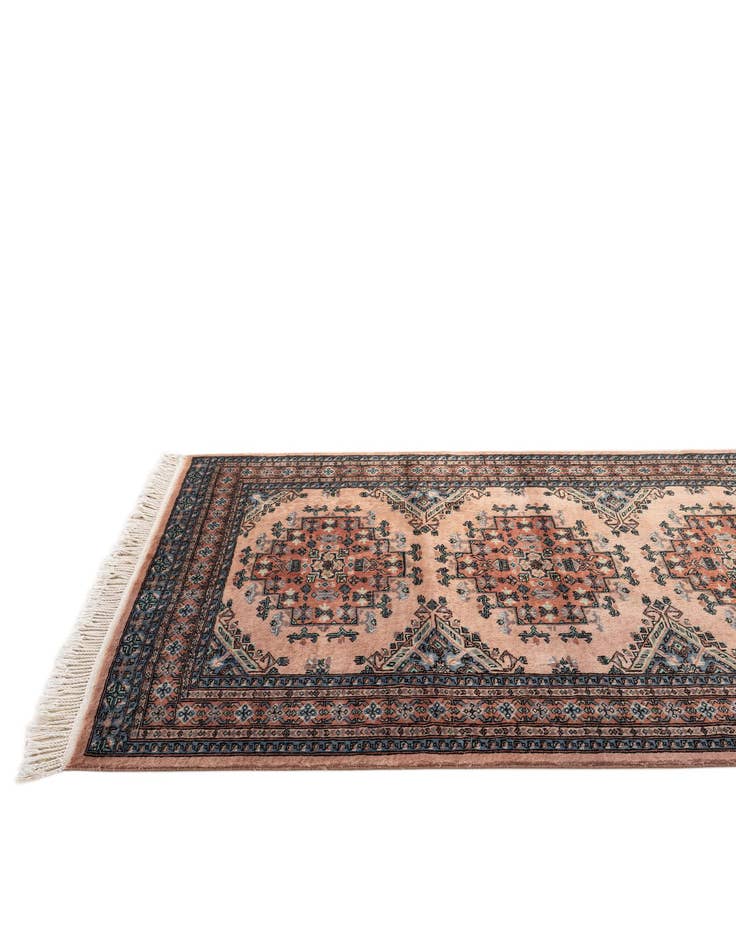 Detail image of  4' 4 x 5' 5  Hand Knotted Bokhara Oriental Wool Rug