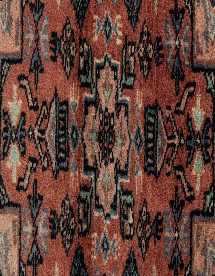 Detail image of  4' 4 x 5' 5  Hand Knotted Bokhara Oriental Wool Rug