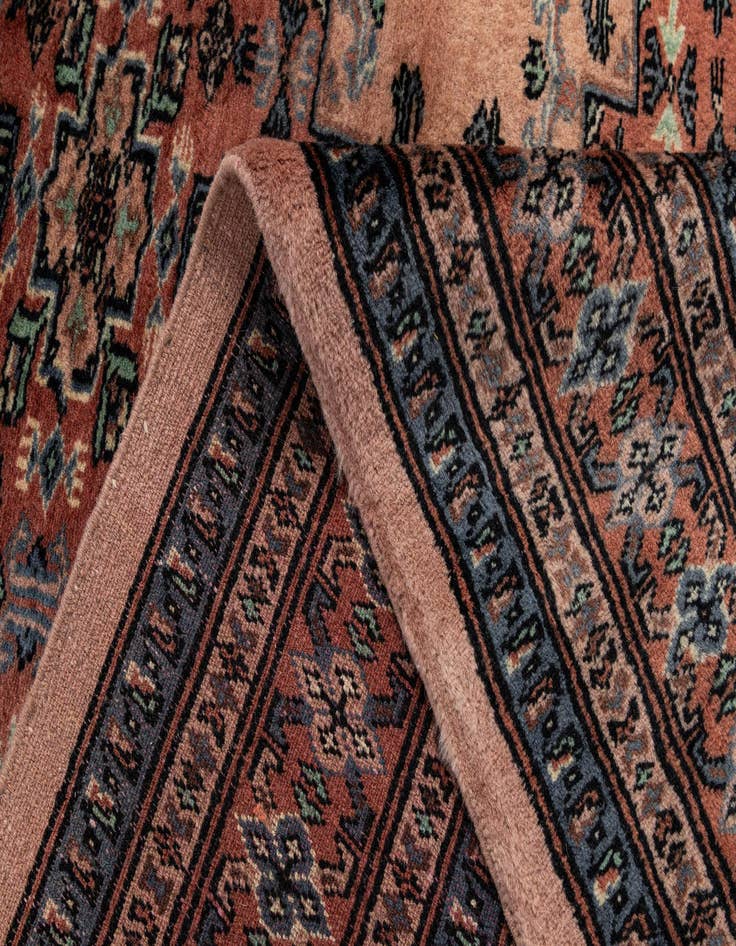 Detail image of  4' 4 x 5' 5  Hand Knotted Bokhara Oriental Wool Rug