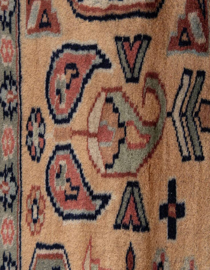 Detail image of  5' 3 x 8' 2  Hand Knotted Bokhara Oriental Wool Rug