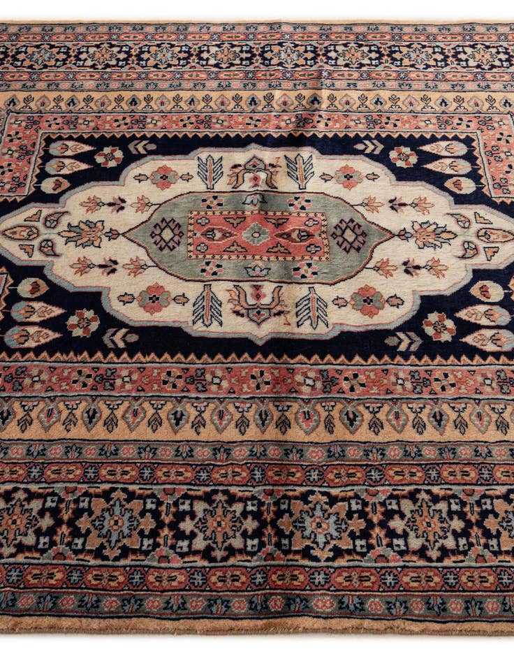 Detail image of  5' 3 x 8' 2  Hand Knotted Bokhara Oriental Wool Rug