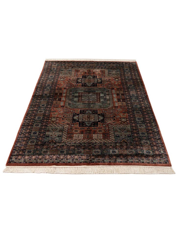 Detail image of  5' 4 x 8' 8  Hand Knotted Bokhara Oriental Wool Rug