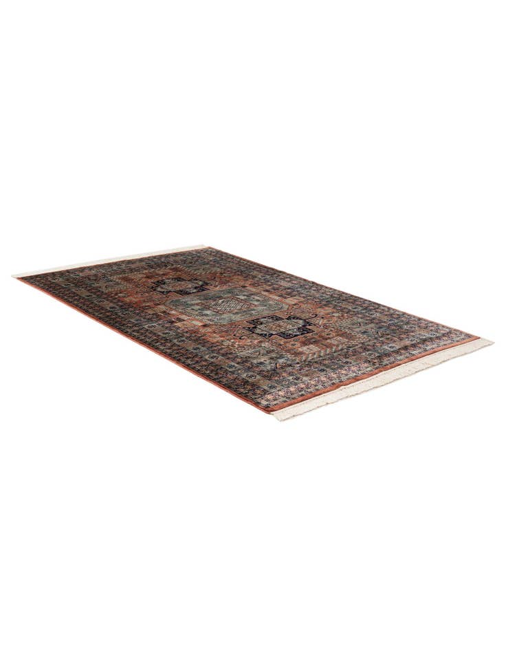 Detail image of  5' 4 x 8' 8  Hand Knotted Bokhara Oriental Wool Rug