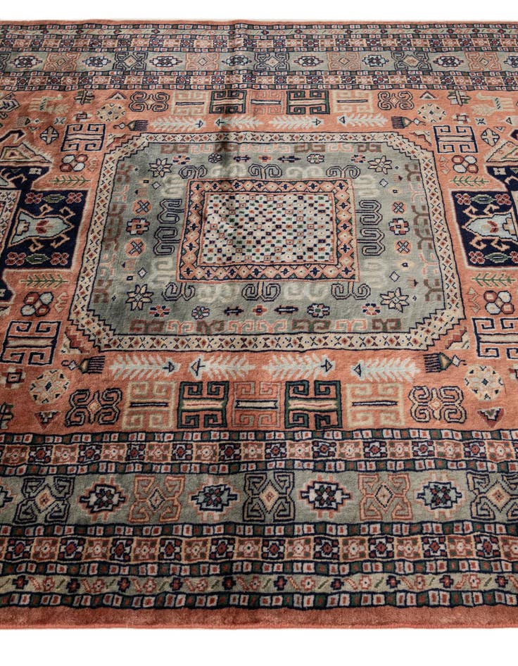 Detail image of  5' 4 x 8' 8  Hand Knotted Bokhara Oriental Wool Rug