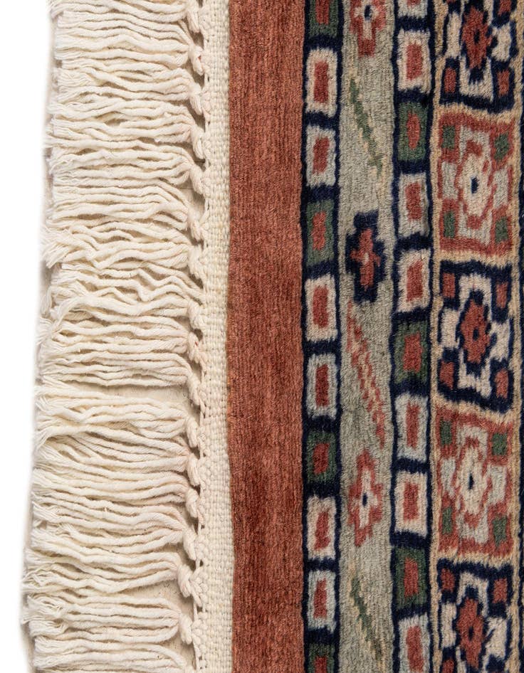 Detail image of  5' 4 x 8' 8  Hand Knotted Bokhara Oriental Wool Rug