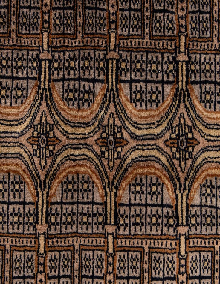 Detail image of  7' x 10'  Hand Knotted Bokhara Oriental Wool Rug