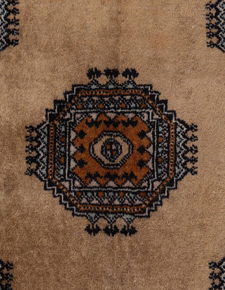 Detail image of  3' 9 x 5' 11  Hand Knotted Bokhara Oriental Wool Rug