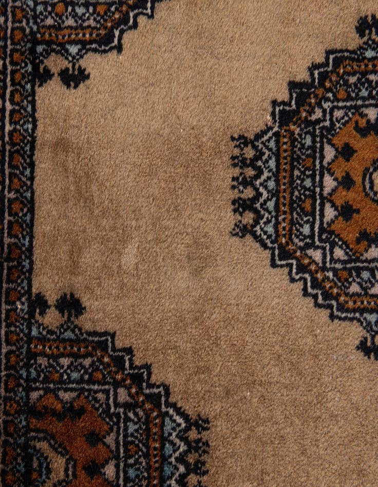 Detail image of  3' 9 x 5' 11  Hand Knotted Bokhara Oriental Wool Rug