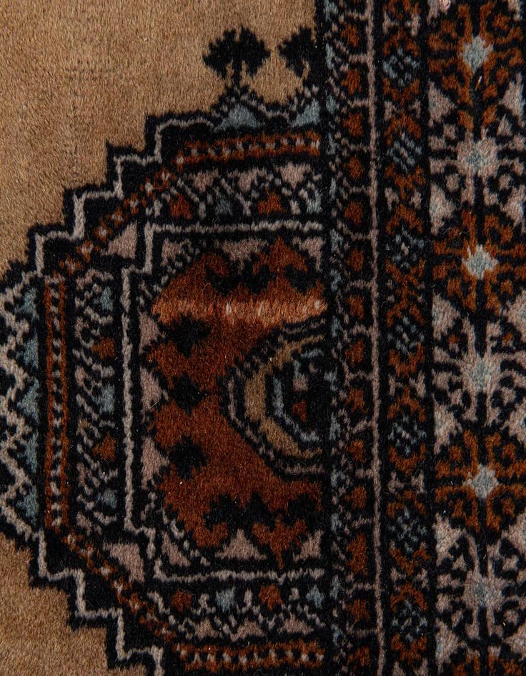Detail image of  3' 9 x 5' 11  Hand Knotted Bokhara Oriental Wool Rug