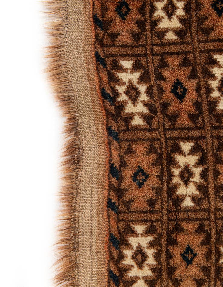 Detail image of  4' 2 x 6' 2  Hand Knotted Bokhara Oriental Wool Rug