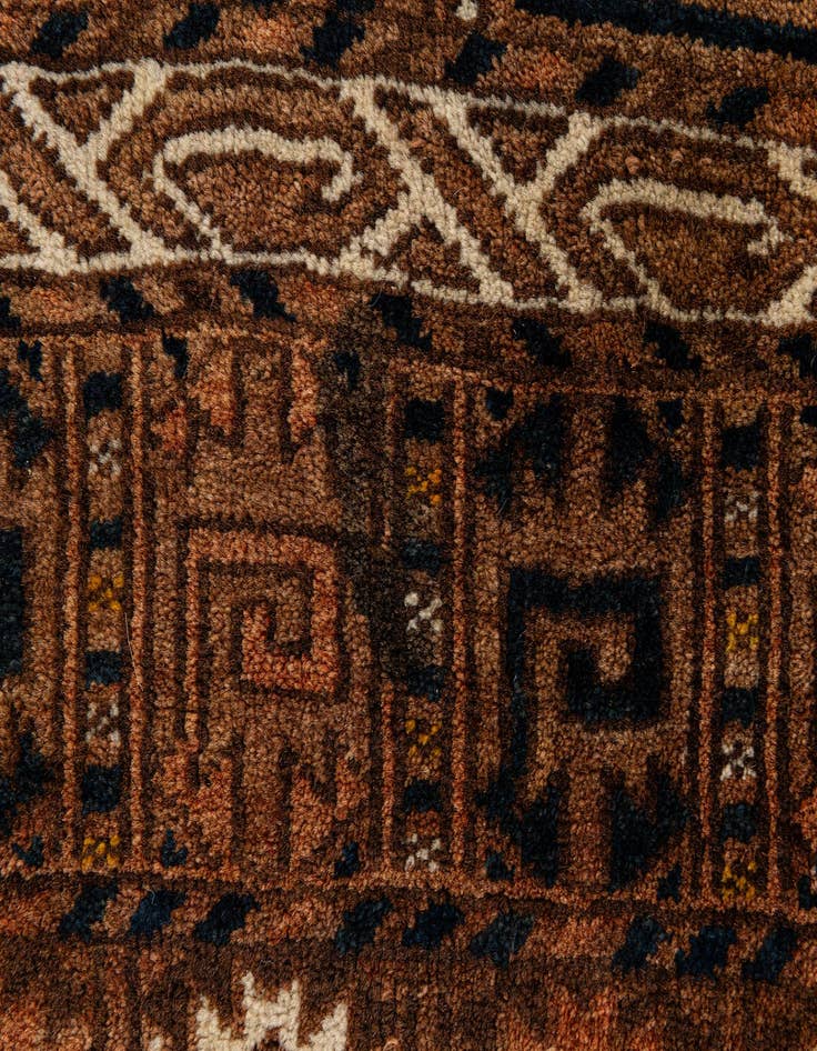 Detail image of  4' 2 x 6' 2  Hand Knotted Bokhara Oriental Wool Rug