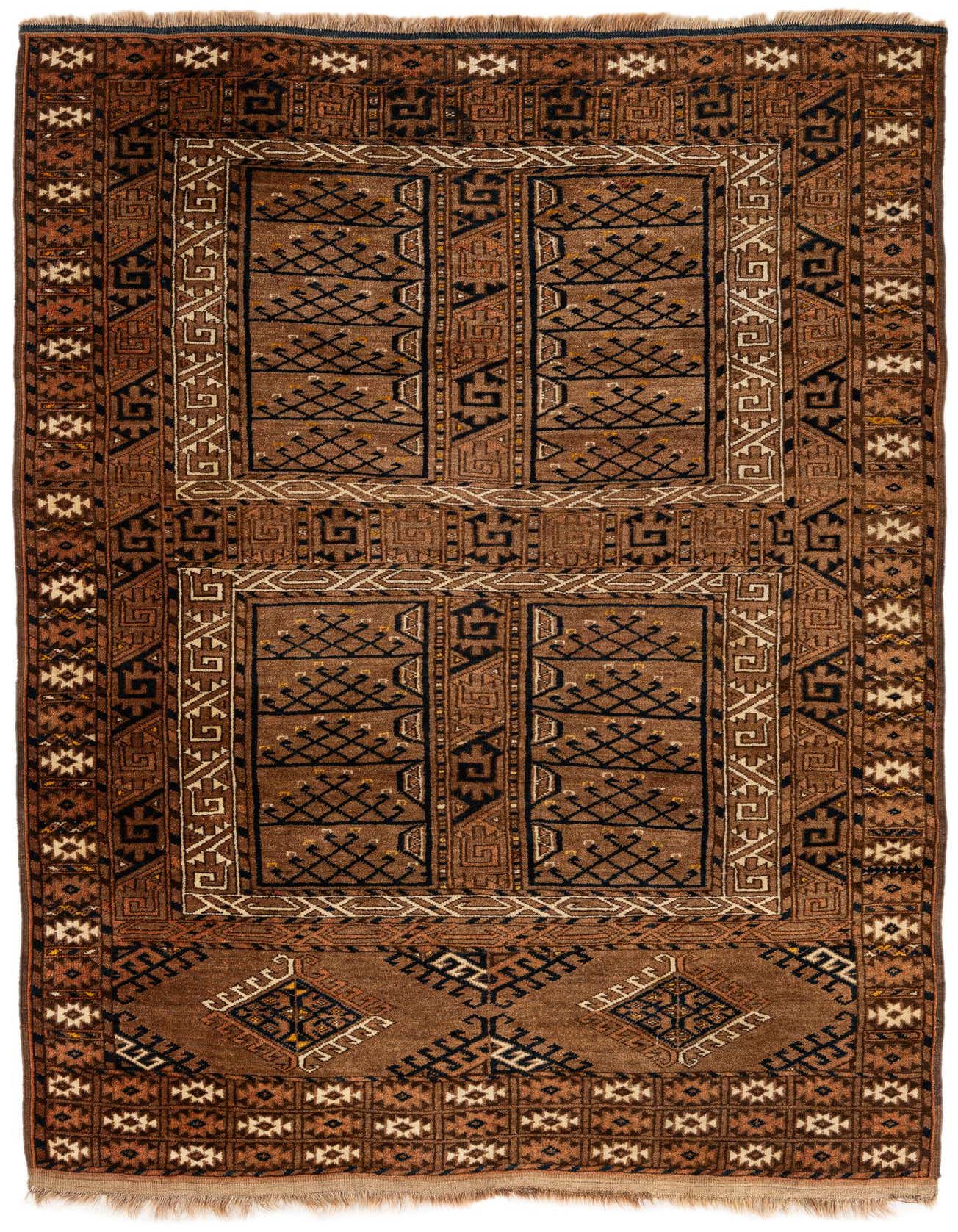 Primary image  4' 2 x 6' 2  Hand Knotted Bokhara Oriental Wool Rug