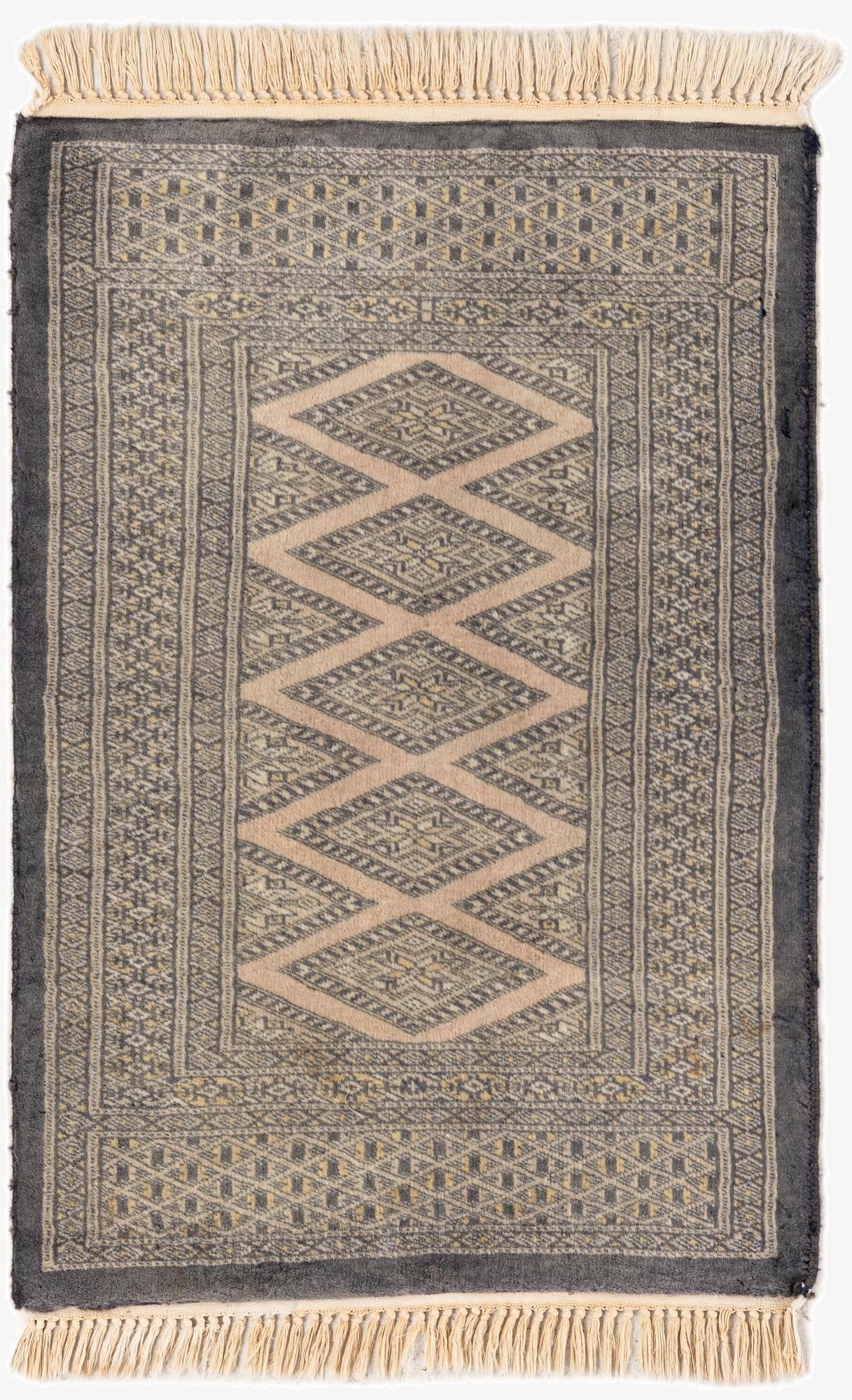  2' x 2' 11  Hand Knotted Bokhara Oriental Wool Rug