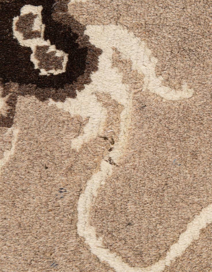 Detail image of  3' 1 x 5' 7  Hand Knotted Carved Pekin Oriental Wool Rug