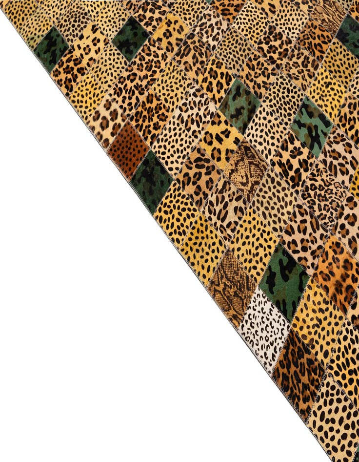 Detail image of  8' x 9' 11 Cowhide - Patchwork Rug