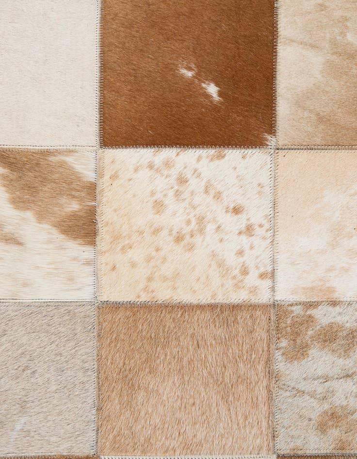 Detail image of  8' 1 x 9' 11 Cowhide - Patchwork Rug