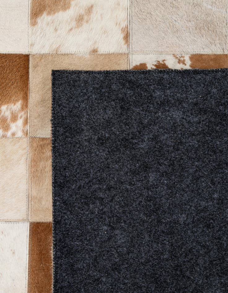 Detail image of  8' 1 x 9' 11 Cowhide - Patchwork Rug