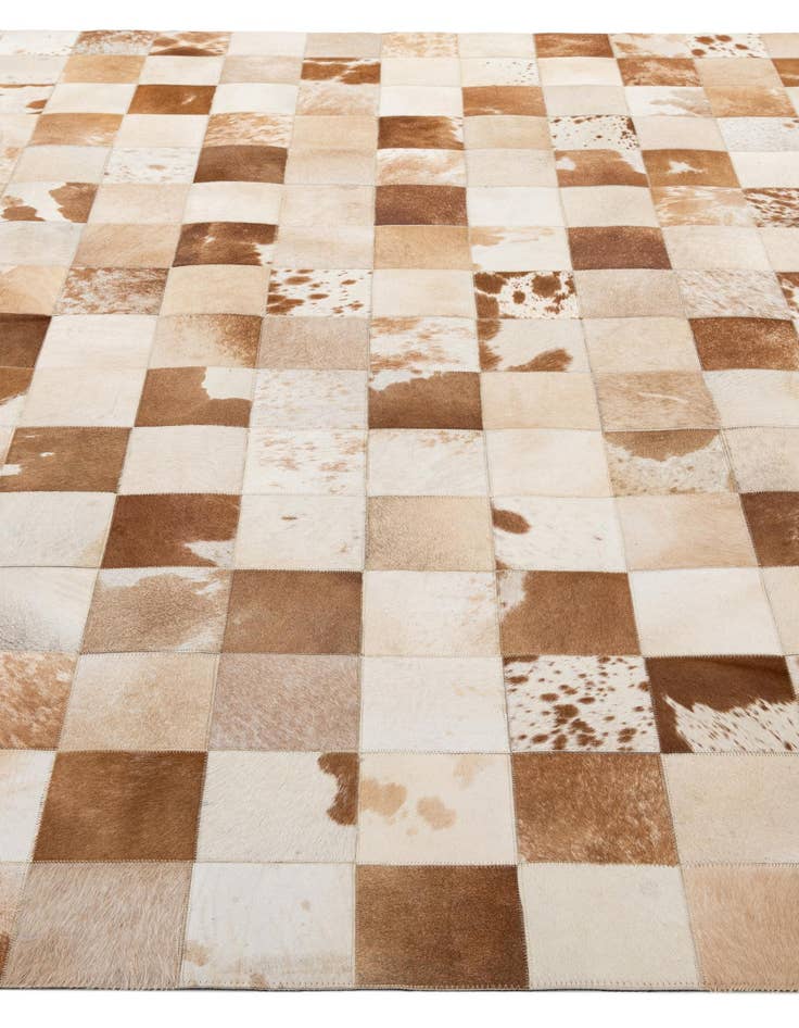 Detail image of  8' 2 x 10' Cowhide - Patchwork Rug