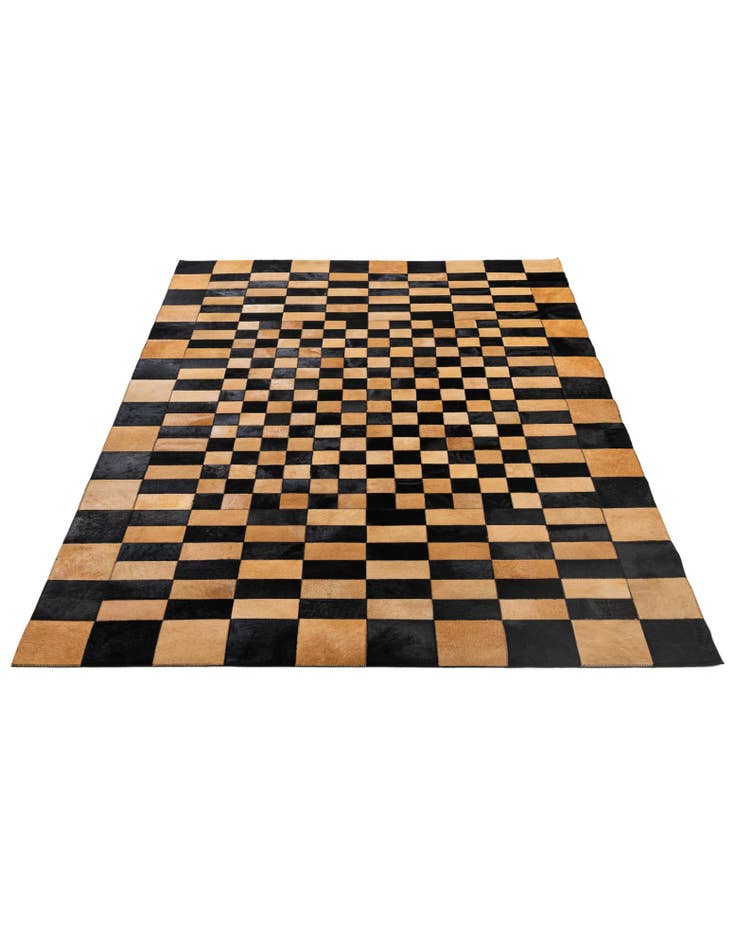 Detail image of  5' 1 x 8' Cowhide - Patchwork Rug