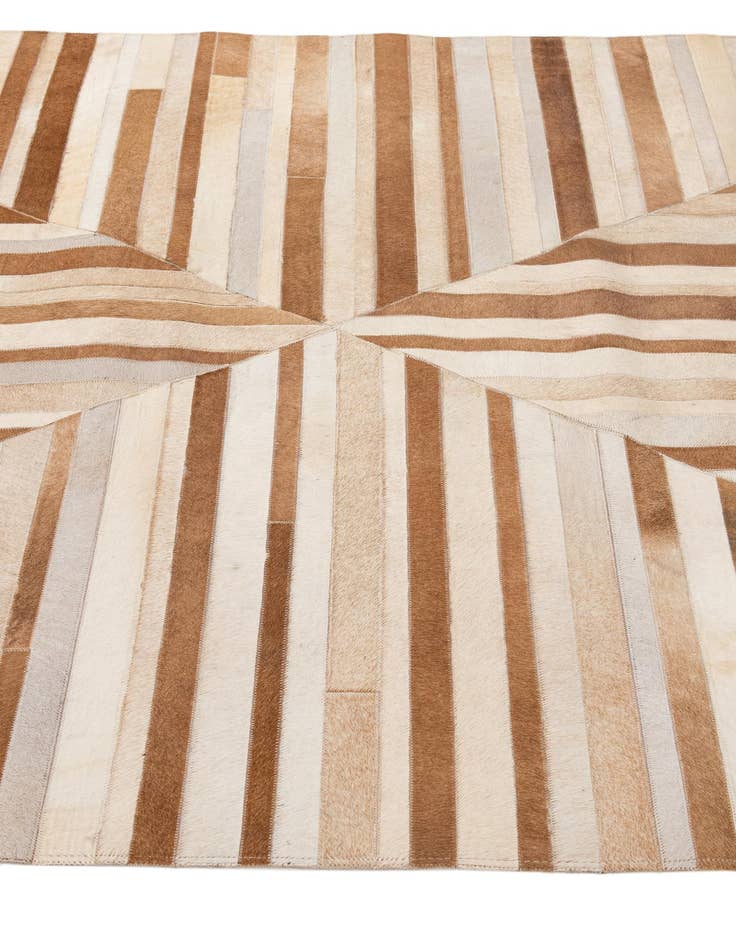 Detail image of  5' 2 x 7' 10 Cowhide - Patchwork Rug