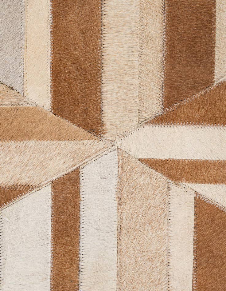 Detail image of  5' 2 x 7' 10 Cowhide - Patchwork Rug
