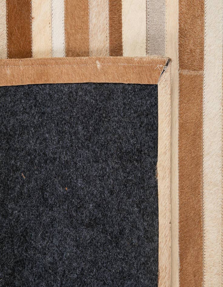Detail image of  5' 2 x 7' 10 Cowhide - Patchwork Rug