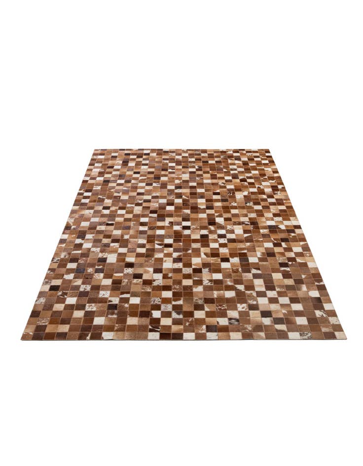 Detail image of  4' 11 x 7' 10 Cowhide - Patchwork Rug