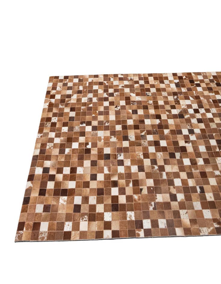 Detail image of  4' 11 x 7' 10 Cowhide - Patchwork Rug