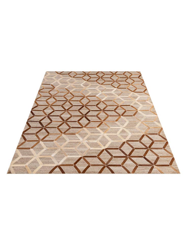 Detail image of  5' 1 x 7' 8 Cowhide - Patchwork Rug