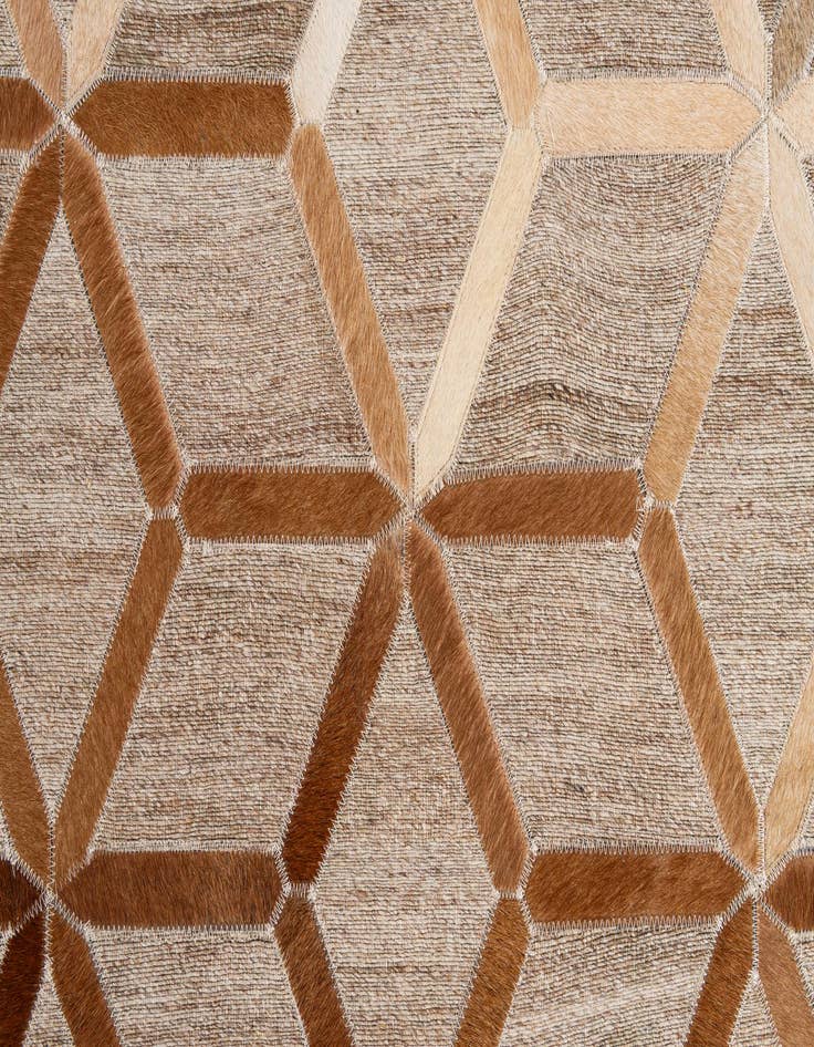Detail image of  5' 1 x 7' 8 Cowhide - Patchwork Rug