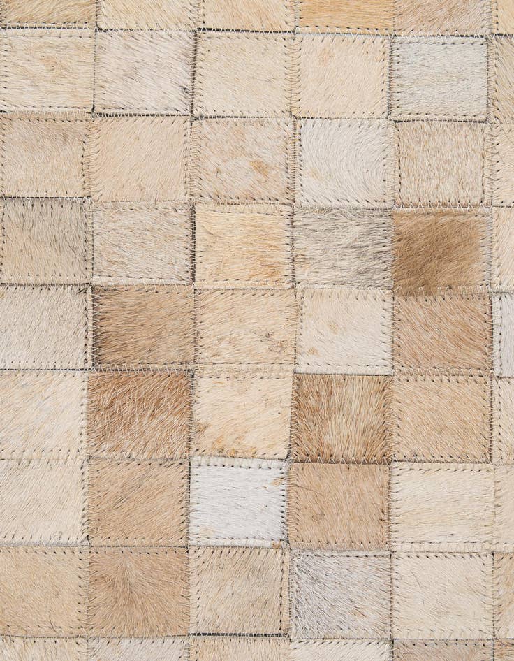 Detail image of  5' 1 x 7' 11 Cowhide - Patchwork Rug