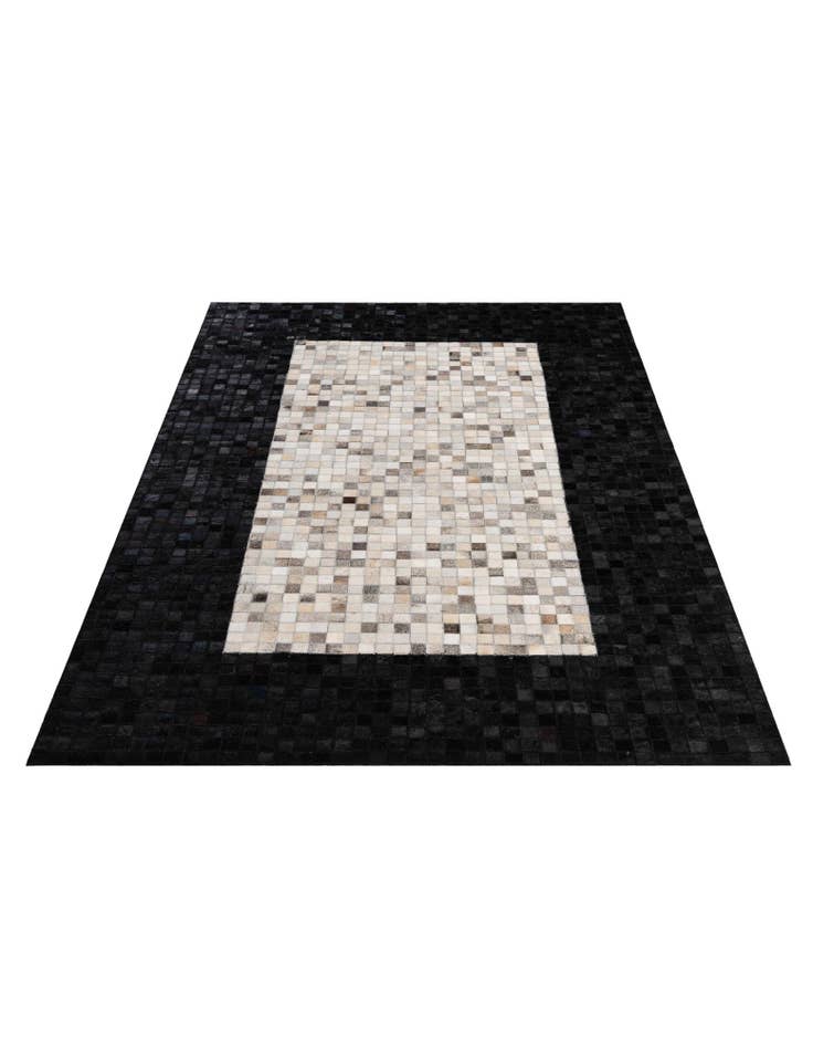 Detail image of  4' 11 x 7' 10 Cowhide - Patchwork Rug