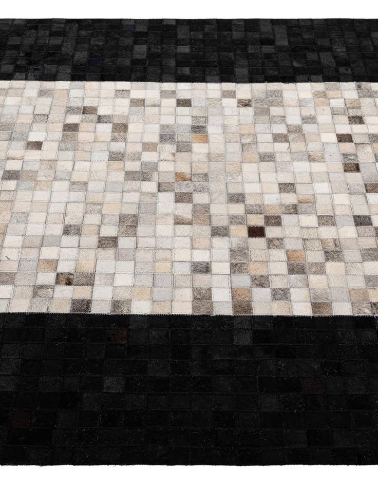 Detail image of  4' 11 x 7' 10 Cowhide - Patchwork Rug