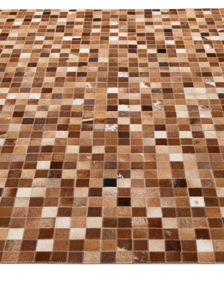 Detail image of  5' 1 x 7' 11 Cowhide - Patchwork Rug