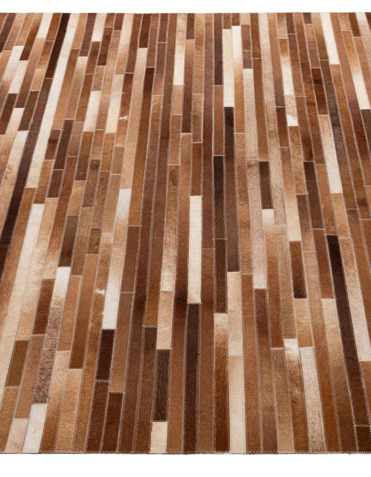 Detail image of  5' 1 x 7' 10 Cowhide - Patchwork Rug