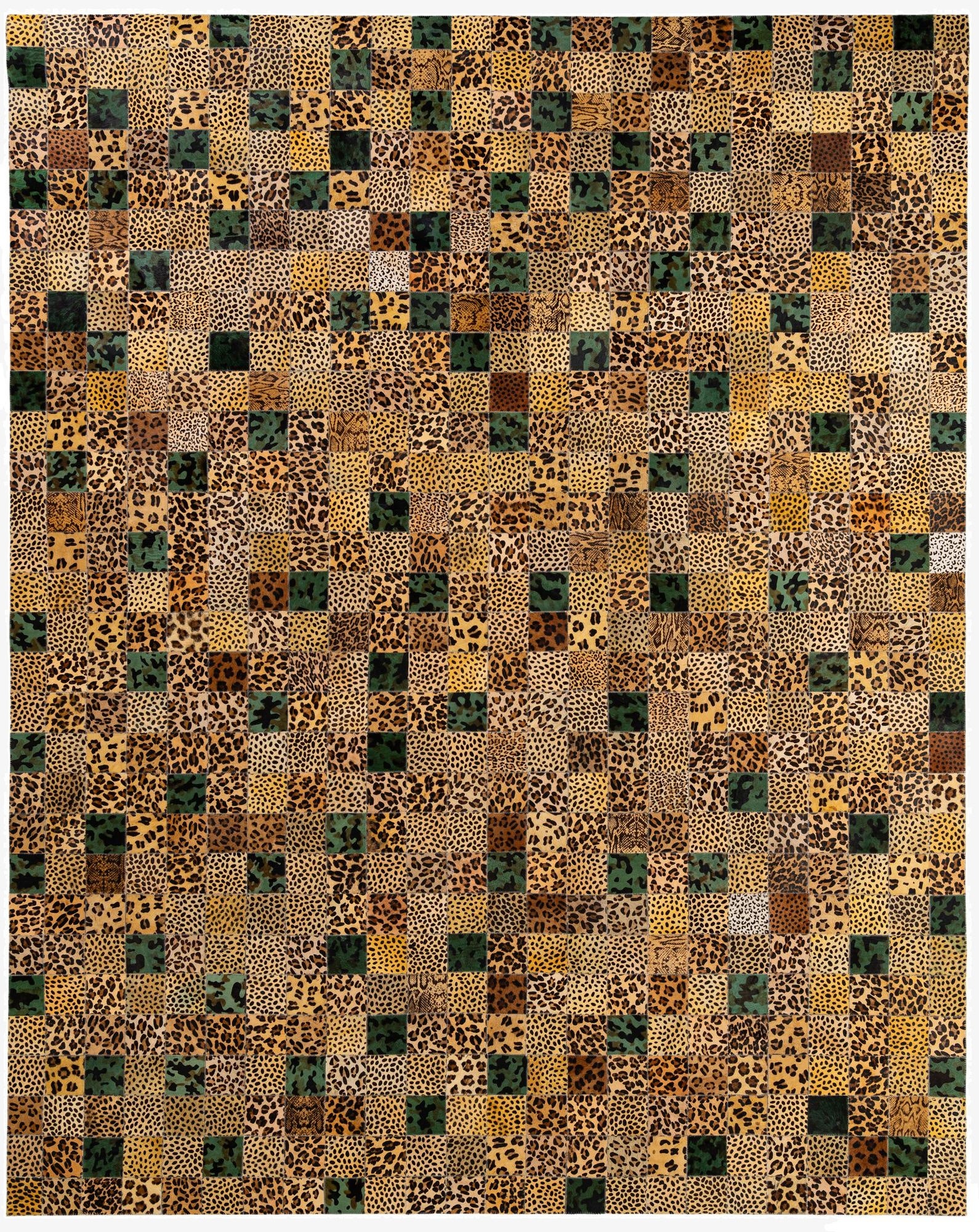  8' x 9' 11 Cowhide - Patchwork Rug