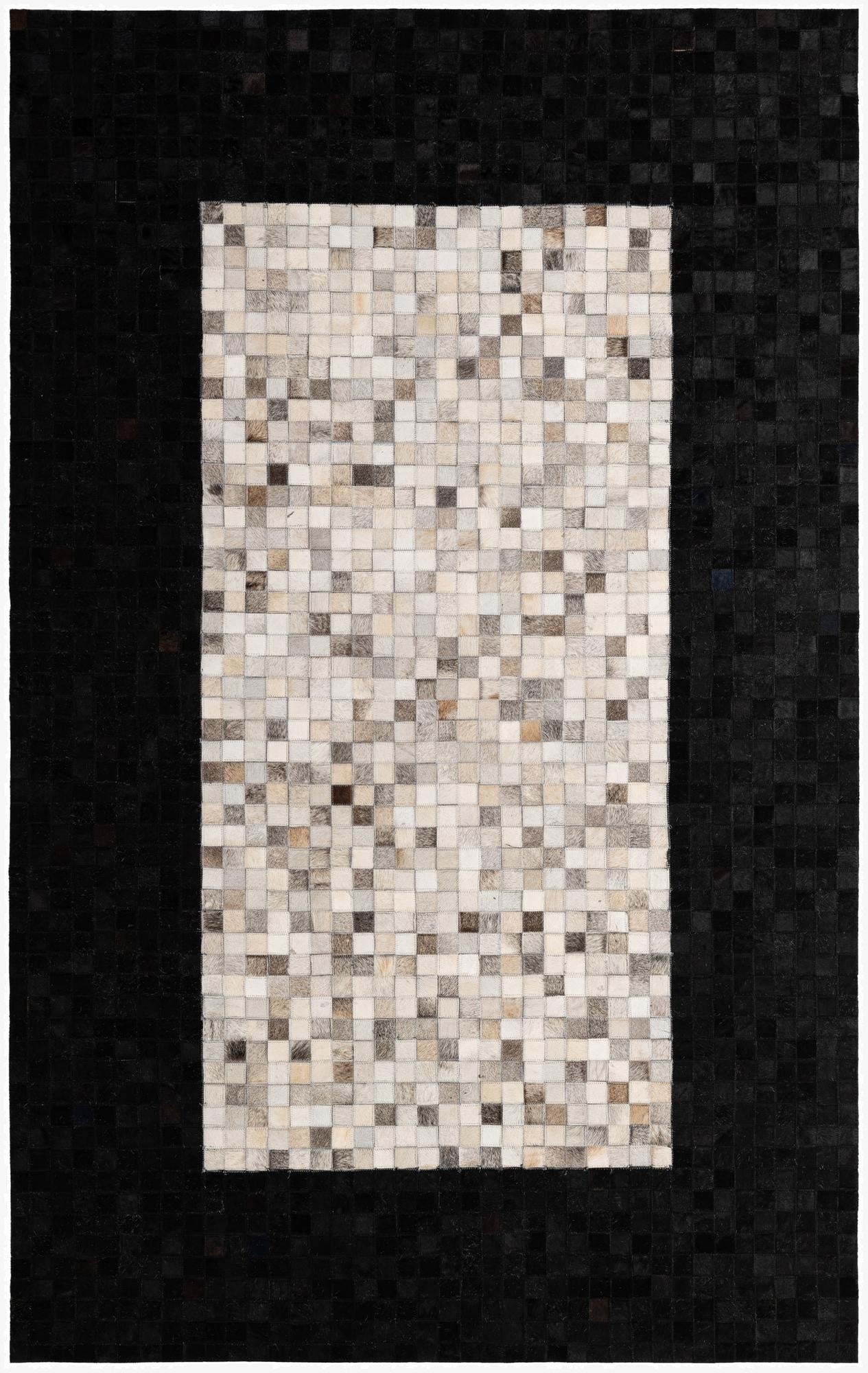  4' 11 x 7' 10 Cowhide - Patchwork Rug